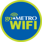 circle logo that says metro wifi