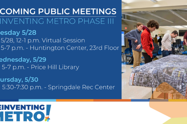 Upcoming public meetings for metro