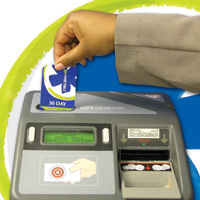 Fare Box with customer getting their 30 day pass