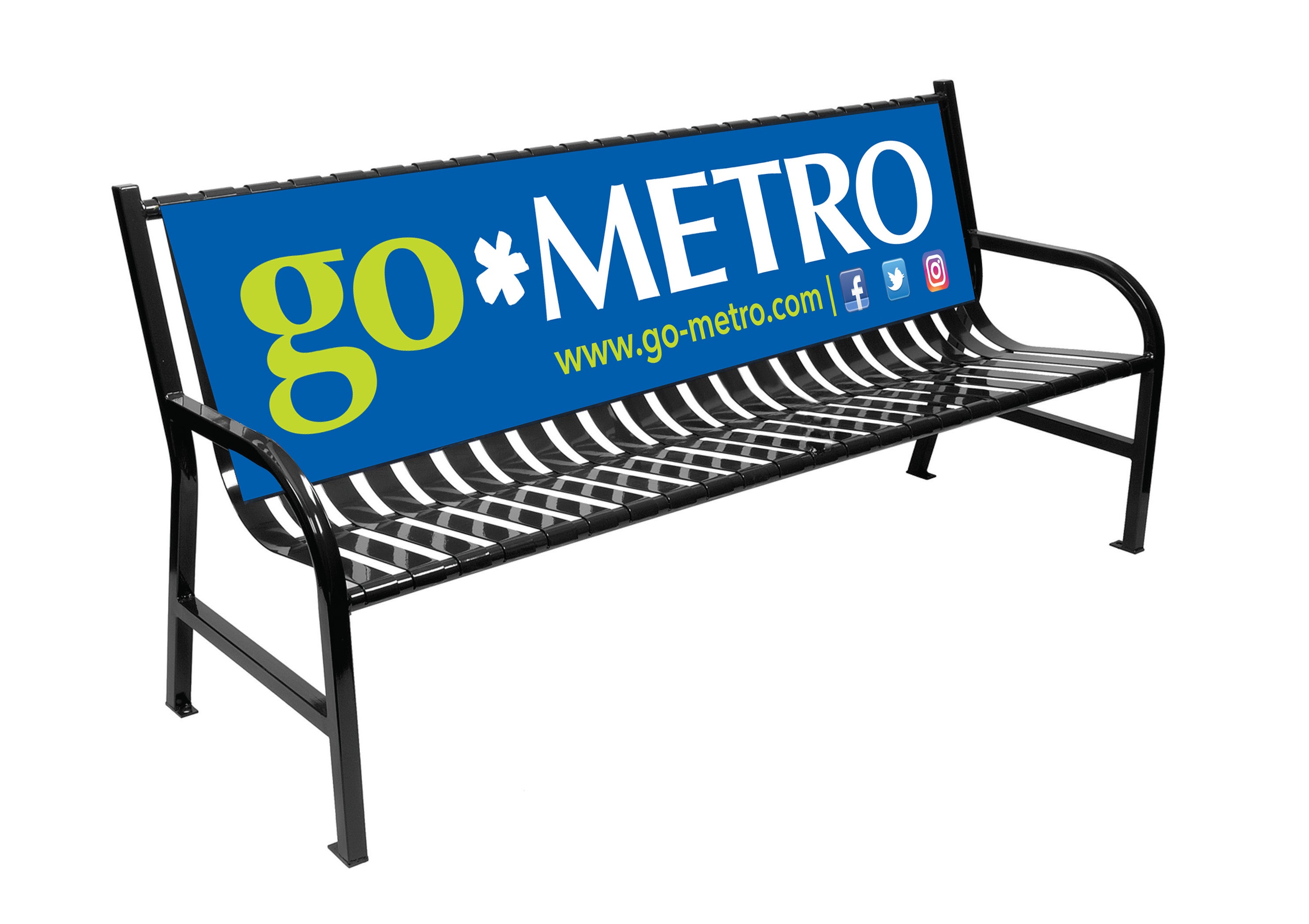 go metro bench wrapped