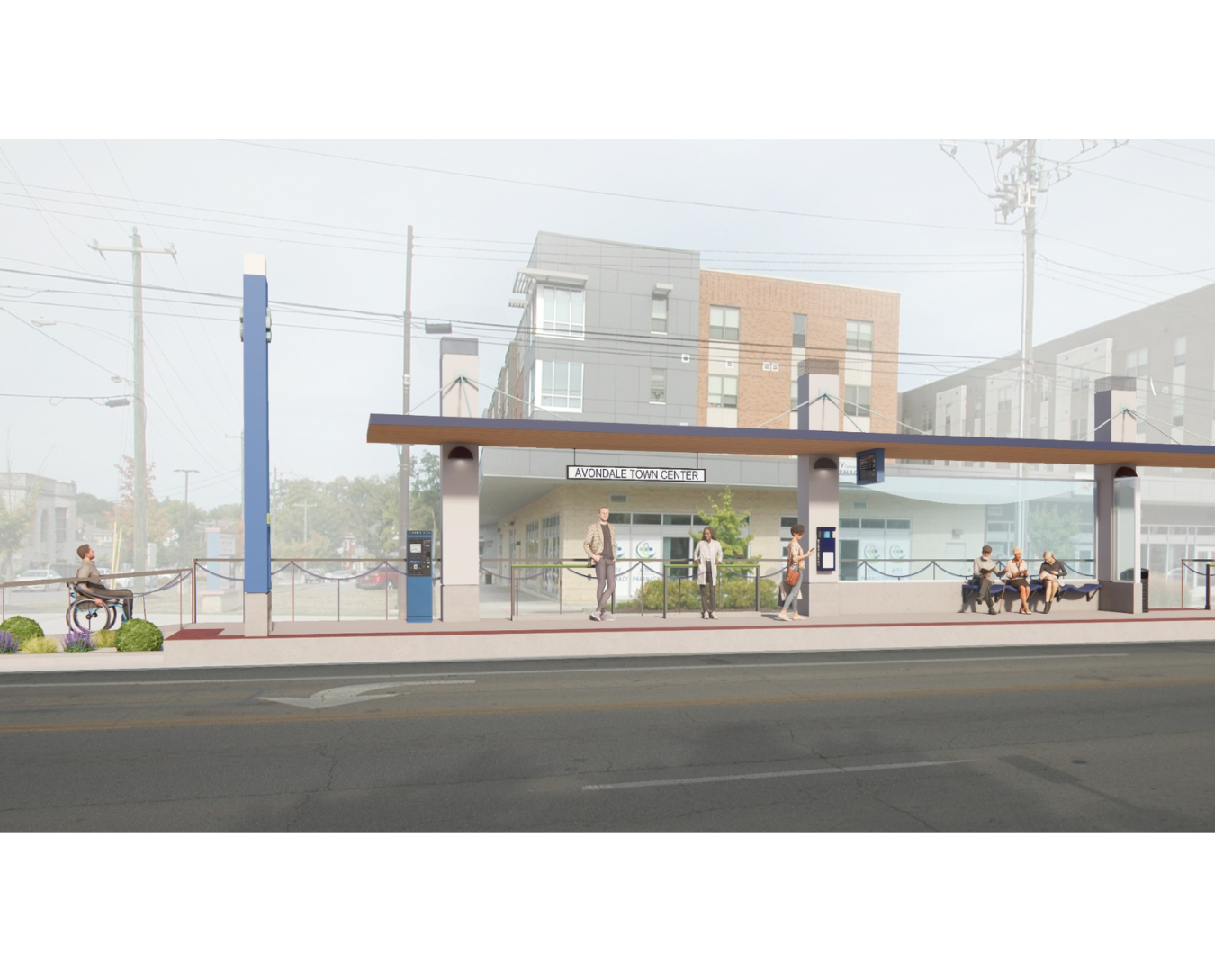 Avondale Town Center bus stop design